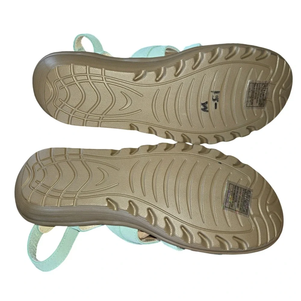 Skechers Memory Foam Wedge Sandals Strappy Aqua Casual Comfort Womens‎